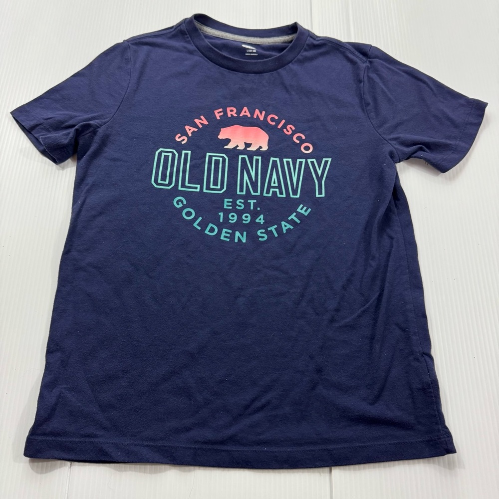 365. Old Navy Girls Navy Blue San Francisco Tee (L 10-12)